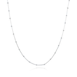 Lantisor argint rodiat cu bilute 42-45 cm DiAmanti 30RD4N2R-42-45cm-DIA (Argint 925‰ 2 g.)